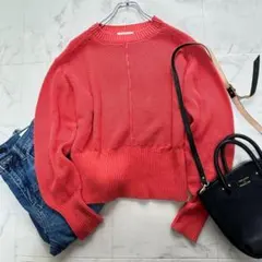 オレンジ ニット