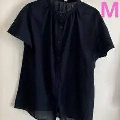 新品　未使用　ハニーズ　レディース　ネイビー 半袖 ブラウス Mサイズ