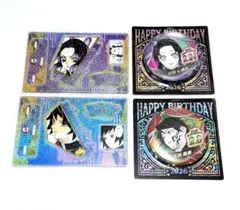 ⑤k.鬼滅の刃 冨岡義勇 胡蝶しのぶ 缶バッジ バースデイ ジオラマフィギュア