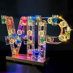 テキーラ観覧車 LEDワインラック VIP電飾スタンド カクテルホルダー 照明