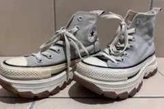 CONVERSE REACT 2.0 グレー ハイカット厚底スニーカー