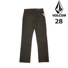 ボルコム スラブパンツ ストーンロゴ 5ポケット 刺繍(28)茶 250617