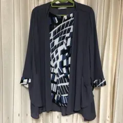 値下げ中！新品未使用品！ 重ね着風 グレー 長袖 薄手 SHOO-LA-RUE