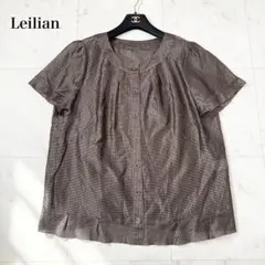 Leilian レリアン トップス ブラウス 絹 シルク 大きいサイズ 13+