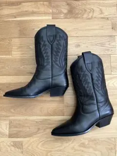 イザベルマランエトワール　ウエスタンブーツ　　ブラック　38 楽天市場】【中古】ISABEL MARANT ETOILE ウエスタンブーツ