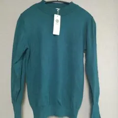 新品★ikka モックネックニット グリーン