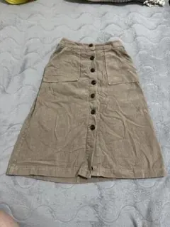 AMERICAN HOLIC コーデュロイタイトスカート グレーベージュ