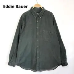 エディーバウアー 長袖 ヘリンボーン ボタンダウン コーデュロイシャツ S59b