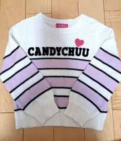 CANDYCHUU 長袖カットソー 春秋 薄手セーター ストライプ