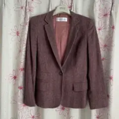 赤 テーラードジャケット