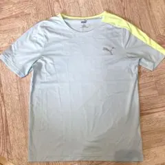 PUMA ライトブルー/ライム Tシャツ Sサイズ