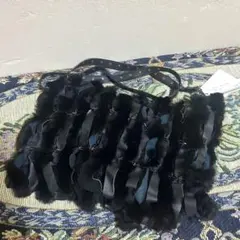 【新品未使用】SPECCHIO ブラック　ファー　ショルダーバッグ