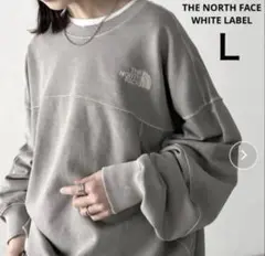 【新品】国内未発売 ノースフェイス ヴィンテージ加工スウェット グレー Ｌ