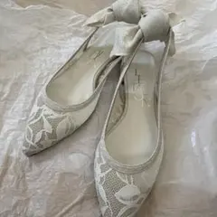 ルタロン　ポインテッドレモンレースリボンバックベルト(22.5cm)