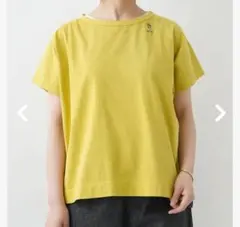 新品　grin刺繍入り ドルマンTシャツマスタード色のサムネイル