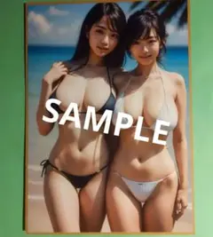 高画質美人アートポスター水着美女A4