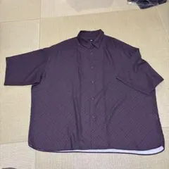 HARE 総柄 オーバーサイズ シャツ 半袖 ビッグシルエット M パープル