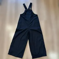 【美品】Dickeys ブラックコットンワイドレッグオーバーオール
