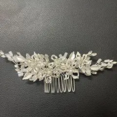 シルバー　BRIDEME ヘアアクセサリー　バレッタ