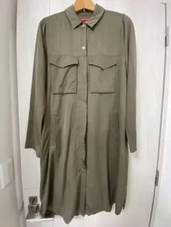 【値下げ】S.J.FERRY カーキ色 ロングシャツのサムネイル