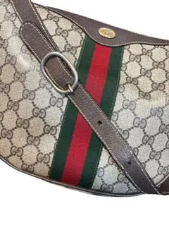 GUCCI オールドグッチ シェリーライン ショルダーバッグ　ハーフムーン