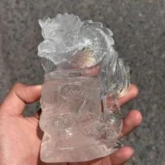 天然石水晶の龍 置物 彫物NO.051019 - メルカリ
