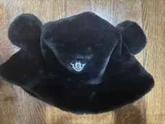 ミッキーマウス 耳付き黒ファーハット