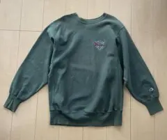 【希少・90s】Champion リバースウィーブ USA製 刺繍タグ グリーン