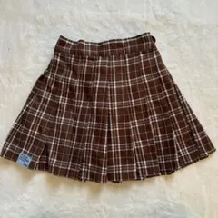 ラブトキシック 130 スカート スカパン チェック柄 茶 女の子 子ども服