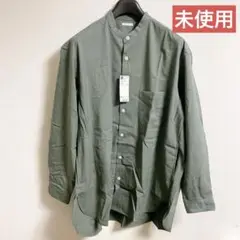 未使用　GU オーバーサイズバンドカラーシャツ　レーヨン　ポリエステル