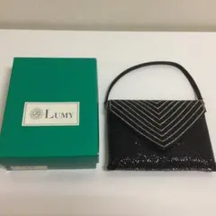 【未使用品】LUMYルミー はしもと 皇室御用達 ビーズバッグ パーティーバッグ
