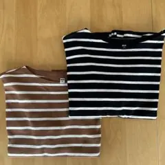 UNIQLO ボーダー　カットソー 2枚セット M