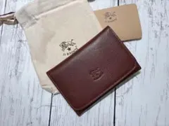 新品 イルビゾンテ 名刺入れ カードケース マロン 焦茶 ブラウン