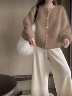 モヘヤ カーディガン