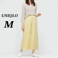 ユニクロ　シフォンプリーツスカートパンツ　ガウチョ　ワイド　春夏　パステル