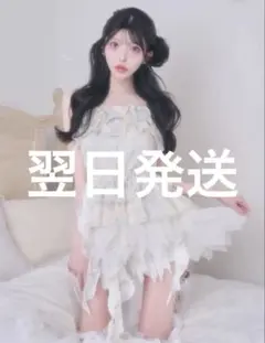 BELEAR MIMI ホワイト フリル キャミワンピース ミニ丈 ベリアミミ