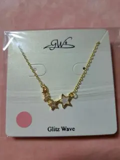 Glitz Wave スターモチーフ ネックレス ゴールド