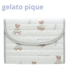 ジェラートピケ gelato pique ボーダーベア柄 母子手帳ケース L