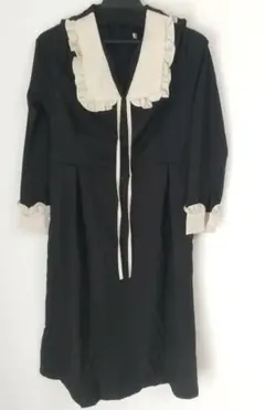 [ベイブスター] フリル デザイン 襟 ワンピース ゴシック ロリータ