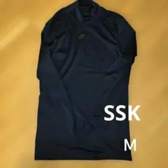 SSK 長袖 ハイネックアンダーシャツネイビーМ