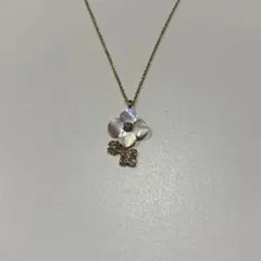 【美品】ヴァンドームブティック ネックレス ピンクシェル フラワー 箱無し