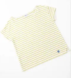 ORCIVAL ボーダー 半袖Tシャツ イエロー×ホワイト