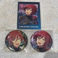 あんスタ プロセカ コラボ ホログラム缶バッジ ぱしゃっつ 夏目