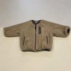 ボア ベージュ ジップアップアウター