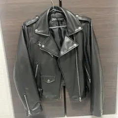 【美品】ZARA ブラック ライダースジャケット