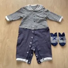 COMME CA ISM 2wayオール 60-80cm 靴下セット