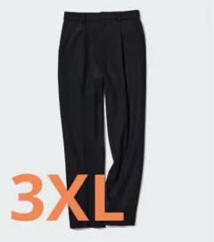 ユニクロ　タックパンツ　ブラック