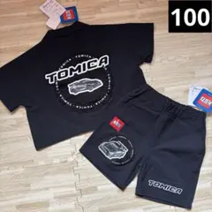 トミカ　半袖　シャツ　セットアップ　ハーフパンツ　100
