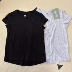 H&M Tシャツ2枚セット ブラック グレー