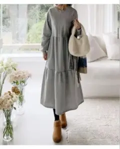 裏起毛　マタニティ　ワンピース